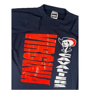 Vintage TULTEX University Of Virginia Cavaliers Navy Blue Crewneck Sweatshirt Lg